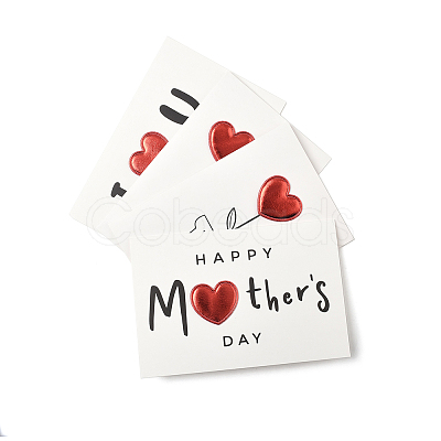 4Pcs 4 Styles Kraft Paper Greeting Cards AJEW-FS0001-29-1