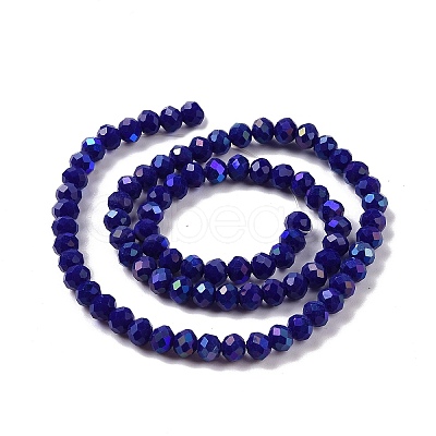 Electroplate Opaque Solid Color Glass Beads Strands EGLA-A034-P2mm-L12-1