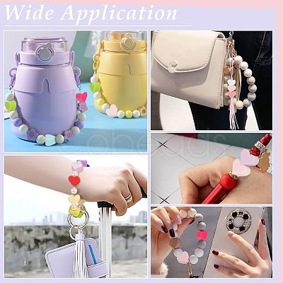 96Pcs 24 Colors Heart Food Grade Eco-Friendly Silicone Beads SIL-PH0001-30-1