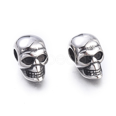 Halloween 304 Stainless Steel European Beads STAS-F243-43AS-1