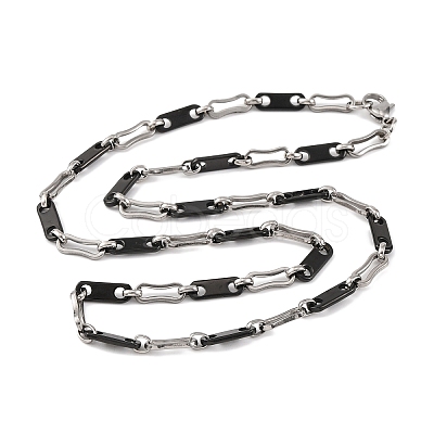 201 Stainless Steel Oval Links Chain Necklace NJEW-F222-38EBP-02-1