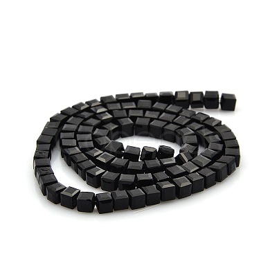 Faceted Cube Glass Beads Strands GLAA-A031-4mm-02-1