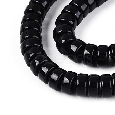 Opaque Solid Color Glass Beads Strands GLAA-N026-4x8mm-11-1