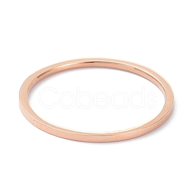 1mm Polished Plain Dome Finger Ring for Girl Women RJEW-C012-02E-RG-1