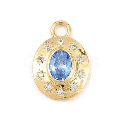 Brass Micro Pave Cubic Zirconia Pendants KK-Z151-16G-01-1
