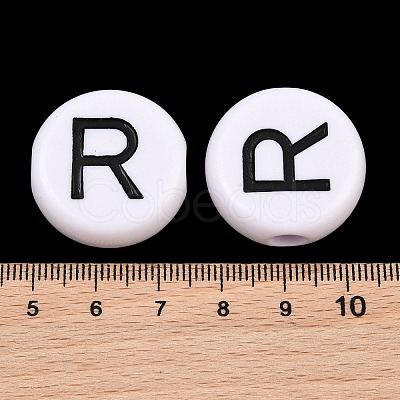 Opaque White Acrylic European Beads AC-CBA3BDD-01R-1