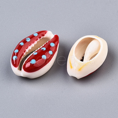 Natural Cowrie Shell Beads SHEL-Q312-006D-1