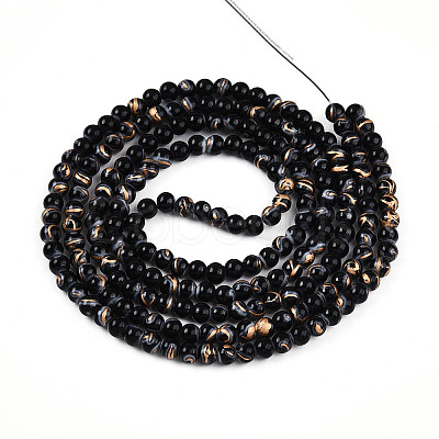 Baking Paint Glass Beads Strands DGLA-N010-4mm-10-1