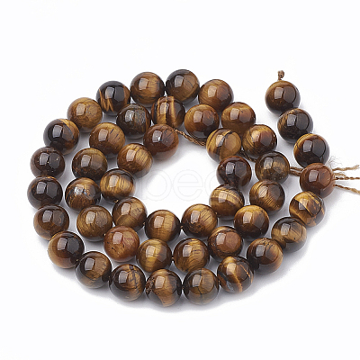 Natural Tiger Eye Beads Strands X-G-S333-10mm-001-1