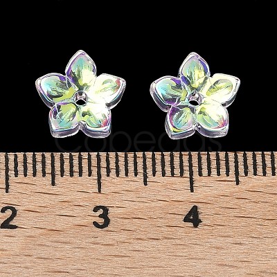 Dyed & Heated Glass Bead Caps GLAA-Z019-02B-1