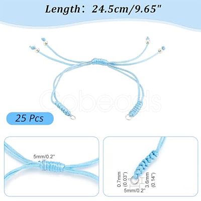 PandaHall Elite Adjustable Nylon Braided Cord Bracelet Making Accessories AJEW-PH0004-84-1