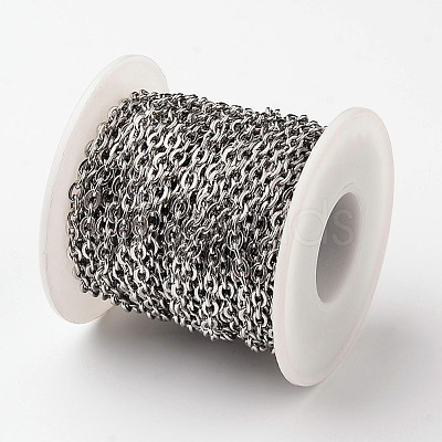 Tarnish Resistant 304 Stainless Steel Cable Chains CHS-L015-36-1