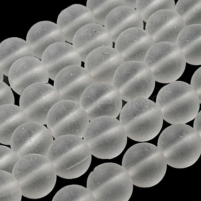 Baking Paint Transparent Glass Bead Strands GLAA-S031-10mm-13-1