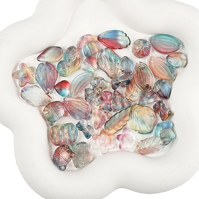 150Pcs Gradient Color Transparent Glass Beads GLAA-YW0004-91H-1