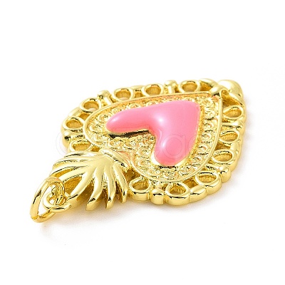 Rack Plating Brass Enamel Pendants KK-C008-15G-02-1