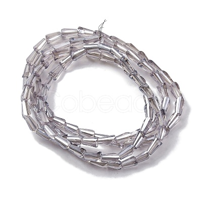 Transparent Electroplate Glass Beads Strands EGLA-H107-02A-PL06-1