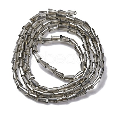 Transparent Electroplate Glass Beads Strands EGLA-H107-02A-PL01-1