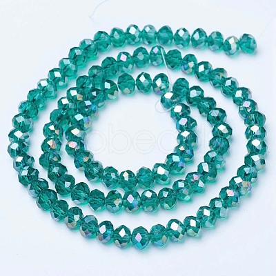 Electroplate Glass Beads Strands EGLA-A034-T10mm-B04-1