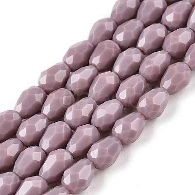Opaque Solid Color Beads Strands EGLA-N013-P4mm-D09-1