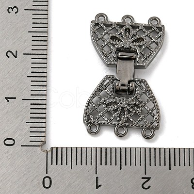 Brass Fold Over Clasps KK-N254-117B-02-1