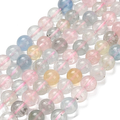 Natural Morganite Beads Strands G-H329-C13-6mm-AA-1