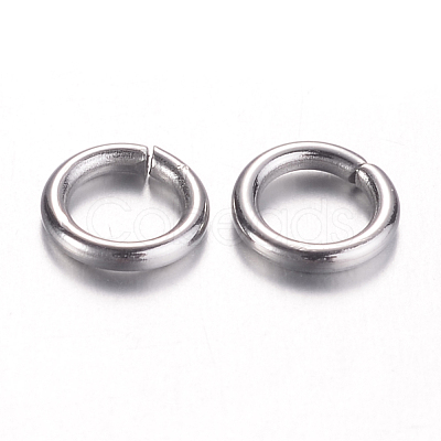 Non-Tarnish 304 Stainless Steel Open Jump Rings X-STAS-D438-04-1