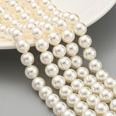 Glass Pearl Beads Strands X-HY-G002-01D-02-1