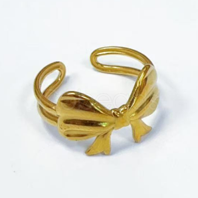 304 Stainless Steel Cuff Rings RJEW-OY001-02G-1