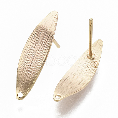 Brass Stud Earring Findings KK-T055-029G-NF-1