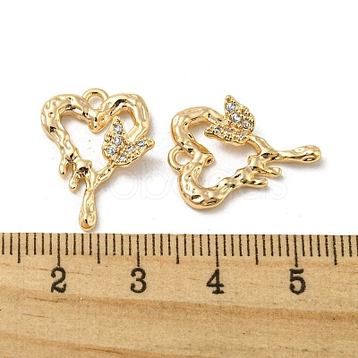 Brass Micro Pave Cubic Zirconia Pendants KK-H460-43G-1
