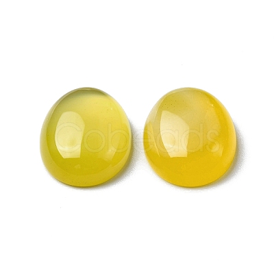 Natural Yellow Agate Cabochons G-A029-01-08-1