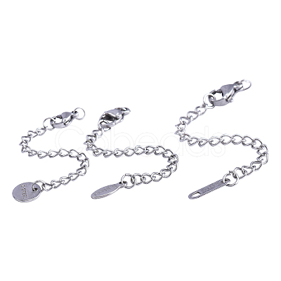 30Pcs Stainless Steel Chain Extender STAS-CJ0001-184-1