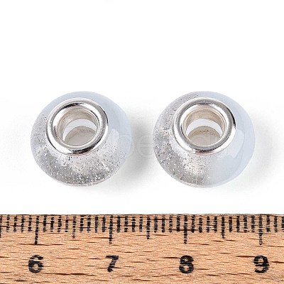 Transparent Resin Rondelle European Beads RESI-N044-02E-1