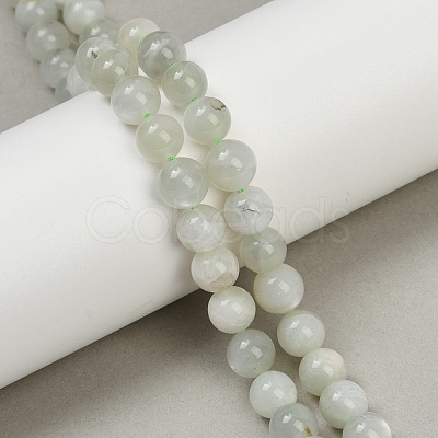Natural Green Moonstone Beads Strands G-NH0060-A01-01-1
