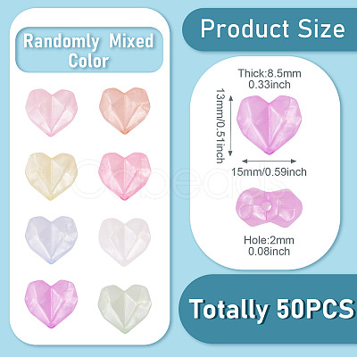 Luminous Transparent Acrylic Beads LACR-TA0001-07B-1