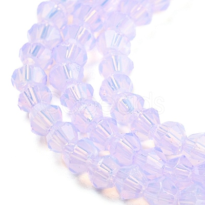 Baking Paint Transparent Glass Beads Strands DGLA-F029-J2mm-07-1