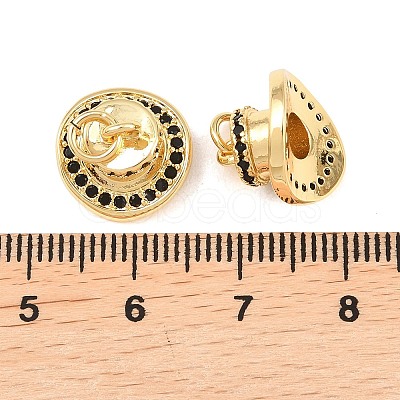 Brass Micro Pave Cubic Zirconia Pendants KK-C162-071G-1