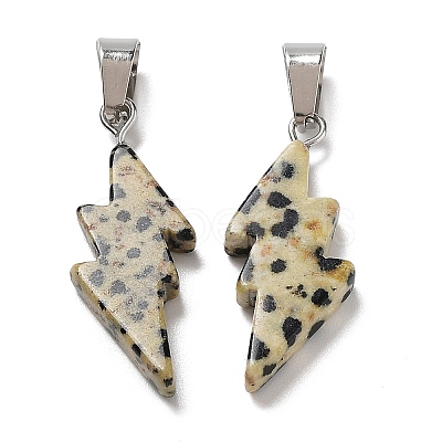 Natural Dalmatian Jasper Pendants G-C057-01P-05-1