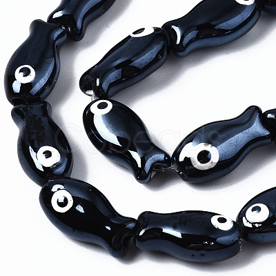 Handmade Porcelain Ceramic Beads Strands PORC-T006-03A-1