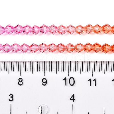 Gradient Color Baking Paint Glass Bead Strands X-DGLA-A039-T2mm-A04-1