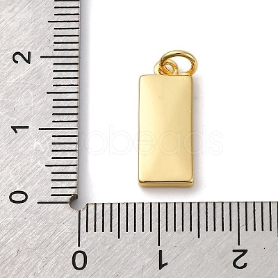 Brass Pave Natural Shell Rectangle Charms KK-P308-03G-1