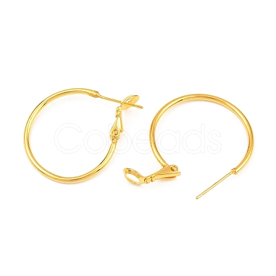 Brass Hoop Earrings KK-I665-26B-G-1