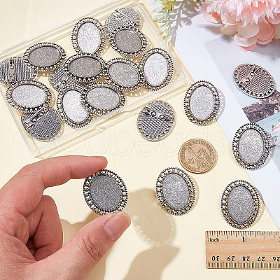 20Pcs Vintage Alloy Brooch Cabochon Bezel Settings FIND-ME0002-16-1