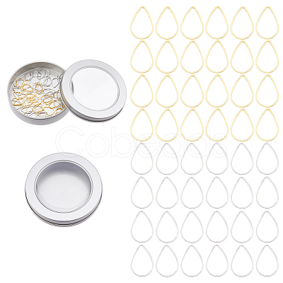 72Pcs 2 Colors Brass Linking Rings KK-HS0001-64-1