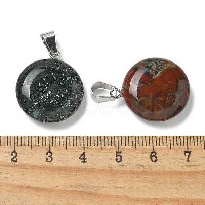 Natural Indian Agate Pendants G-B127-14P-06-1