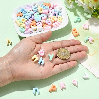 Letter Opaque Resin Cabochons CRES-CJZ0001-02-1