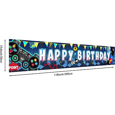 Polyester Hanging Banners Children Birthday AJEW-WH0190-027-1