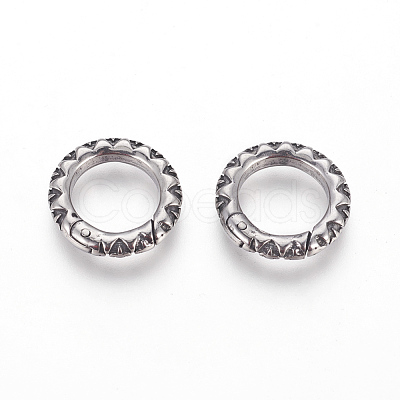 304 Stainless Steel Spring Gate Rings STAS-P217-13AS-02-1