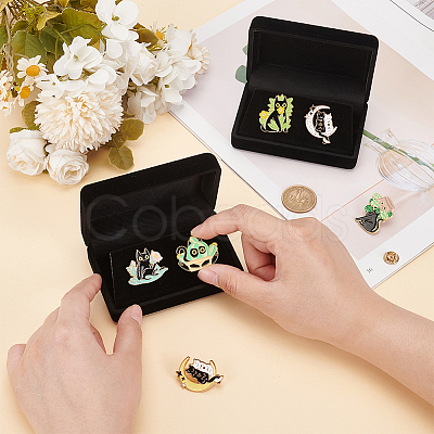 Velvet with Plastic Jewelry Set Box CON-WH0097-03A-1