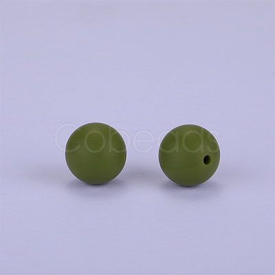 Round Silicone Focal Beads SI-JX0046A-137-1